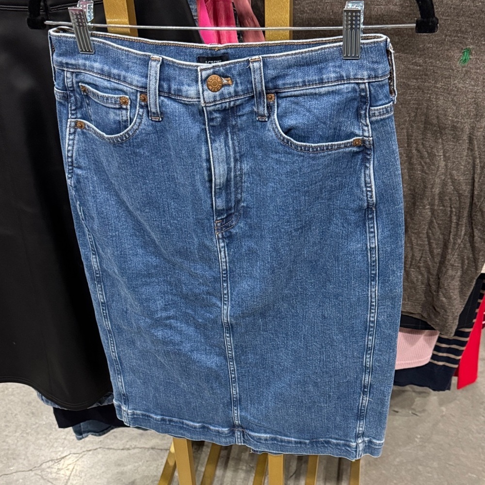 J. Crew Classic Blue Denim Skirt